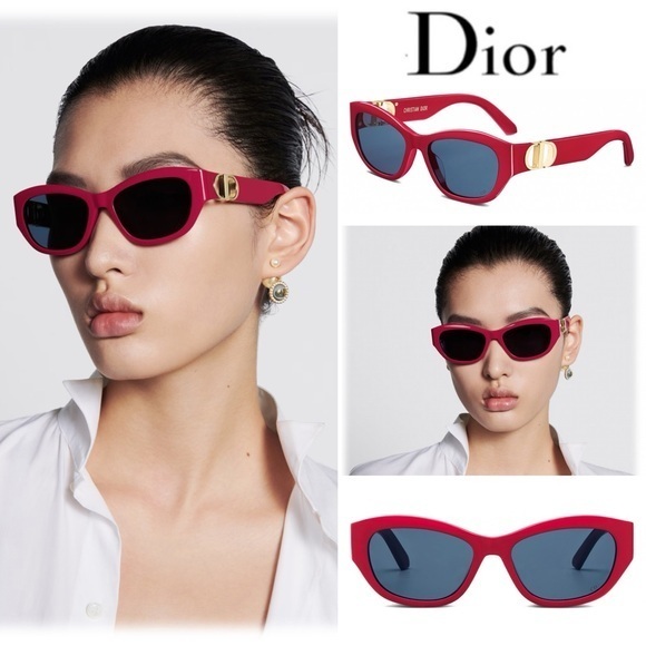 Dior Sunglasses 30montaigne B5u Raspberry Pink Red Dior Eyewear 560$